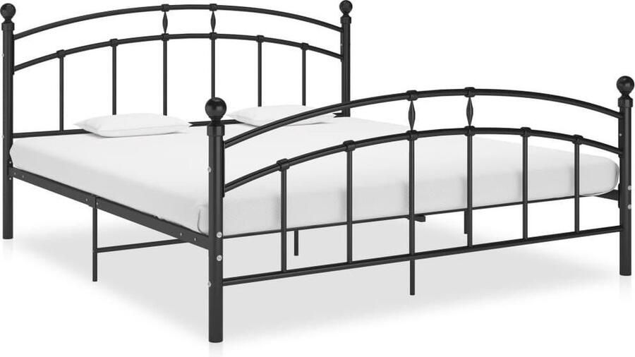 Medina Bedframe metaal zwart 140x200 cm