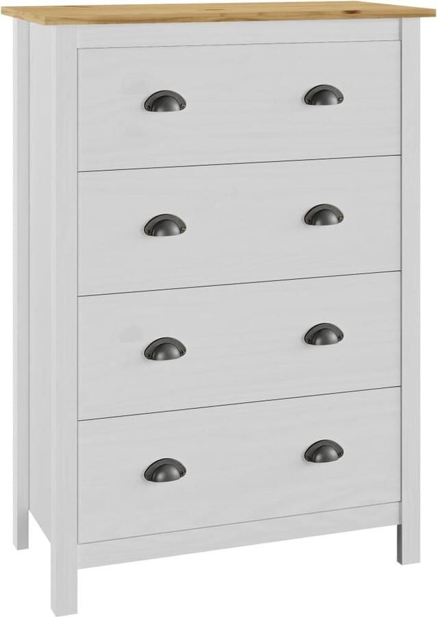 Medina Dressoir Hill Range met 4 lades 79x40x110 cm massief grenenhout