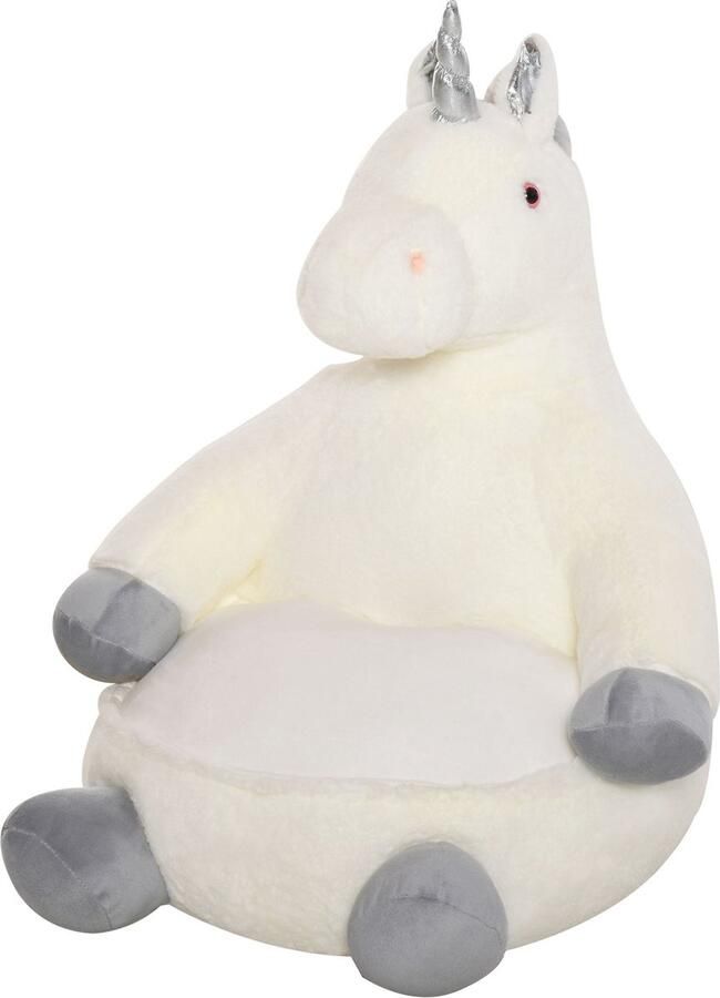 Medina South Cay Pluche Kinderstoel Wit Polyester Synthetische Wol 23 22 cm x 19 68 cm x 26 77 cm