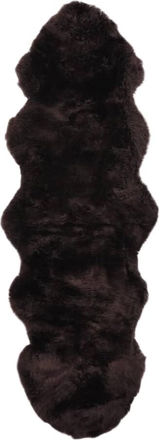 Medina Vloerkleed 60x180 cm schapenvacht bruin