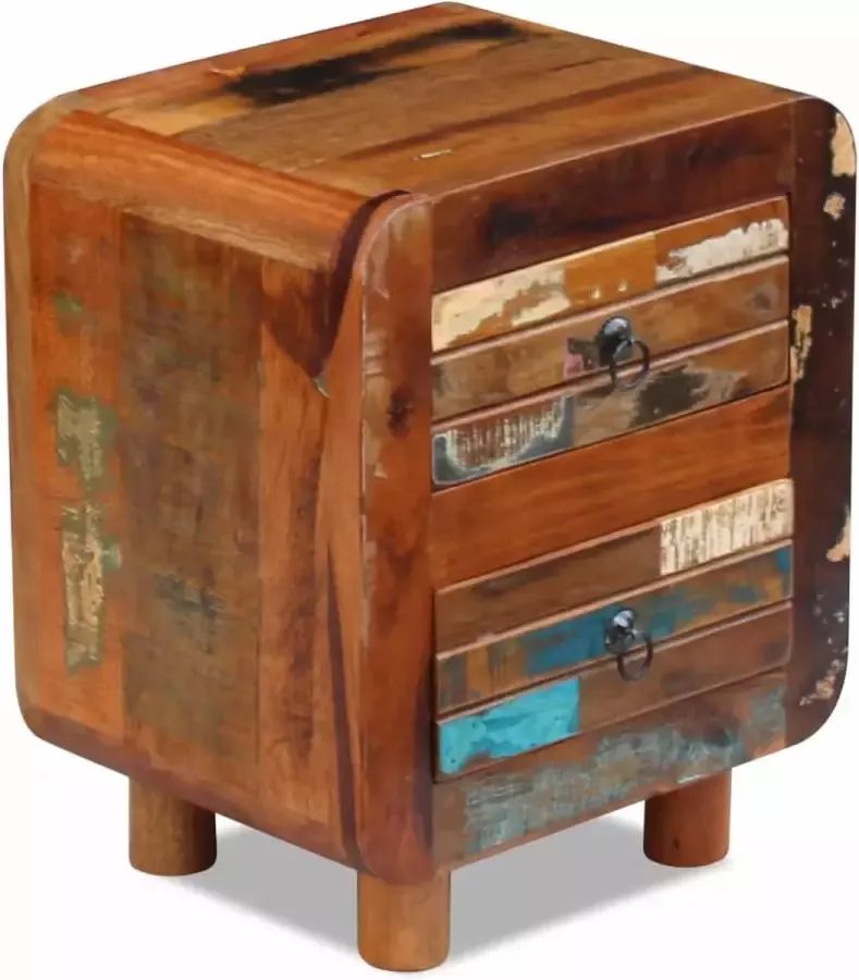 Medina Nachtkastje 43x33x51 cm massief gerecycled hout