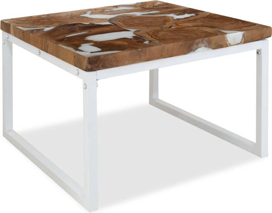 Medina Salontafel 60x60x40 cm teakhout en hars