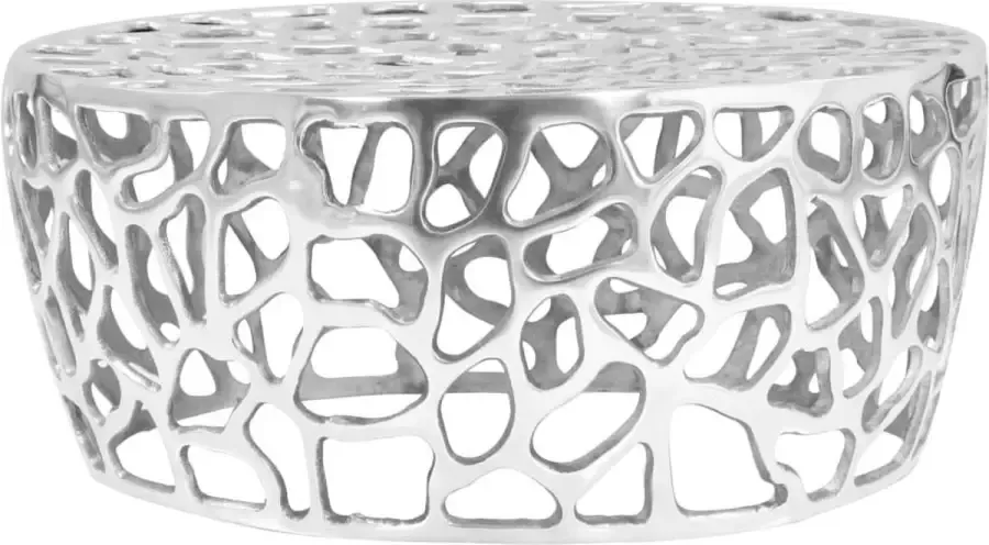 Medina Salontafel 70x30 cm gegoten aluminium zilverkleurig