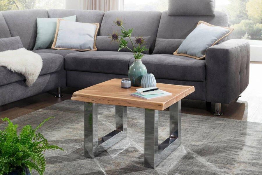 Medina Salontafel Bijzettafel Massief Houten 58 x 40 x 60 cm