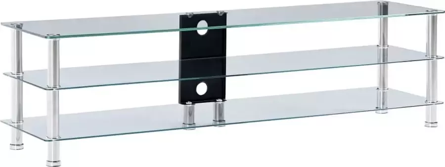 Medina Tv-meubel 150x40x40 cm gehard glas transparant