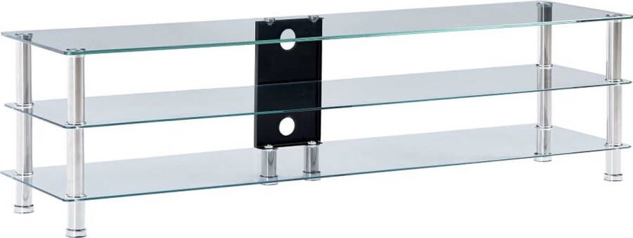 medina Tv-meubel 150x40x40 cm gehard glas transparant