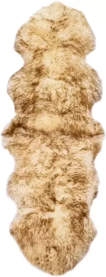 Medina Vloerkleed 60x180 cm schapenvacht gemêleerd bruin