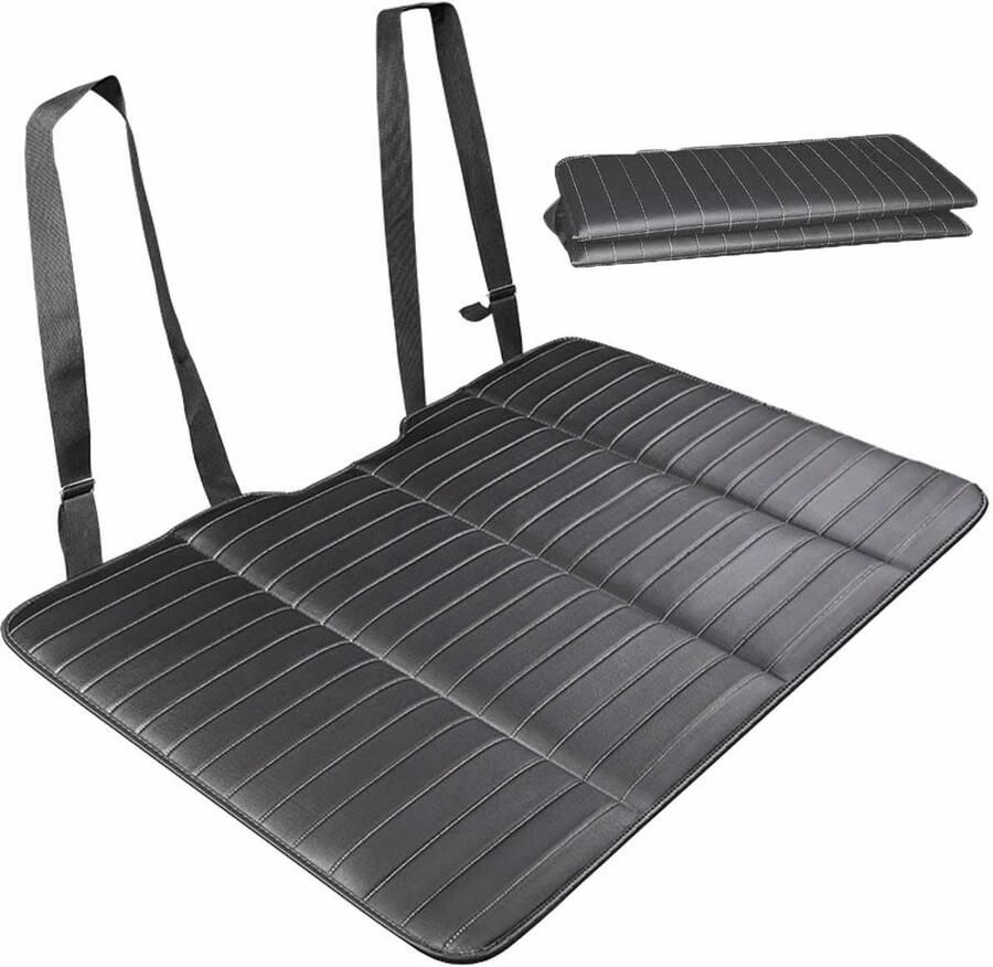 Meedeer Auto matras-Matras achterbank -Niet-opblaasbare matras voor in de auto-Opvouwbare-Draagbare SUV matras voor Comfortabel Reizen en Kamperen-135*80cm（Zwart）