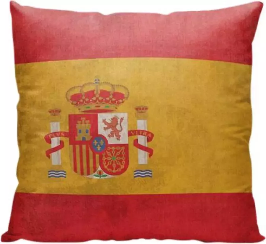 Meenemen Op Reis Spaanse Vlag (Spanje) Sierkussen 40 x 40 cm Reizen Vakantie Reisliefhebbers Voor op de bank bed