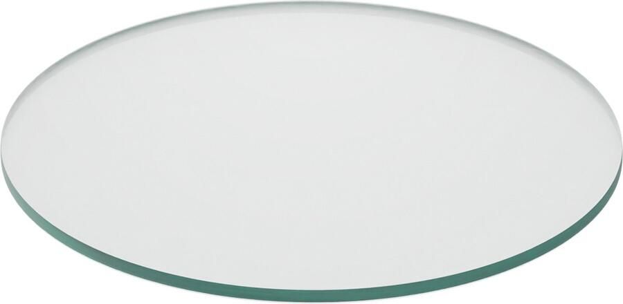 Relaxdays glasplaat 8 mm gehard veiligheidsglas tafel kachel ronde glazen plaat Ø 30 cm transparant 30 cm