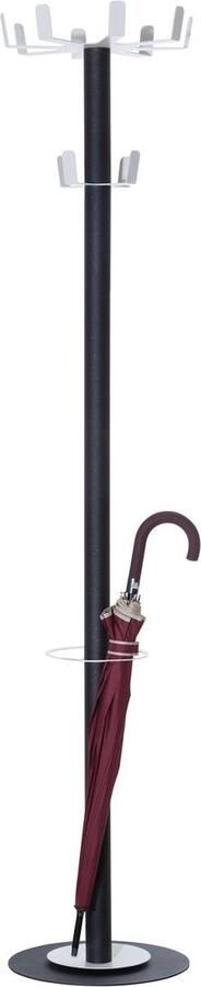 Meet_by_Paperflow Staande kapstok Paperflow Easycloth D staal 12 haken parapluhouder met 6 vakken Ø 350 x H 1750 mm