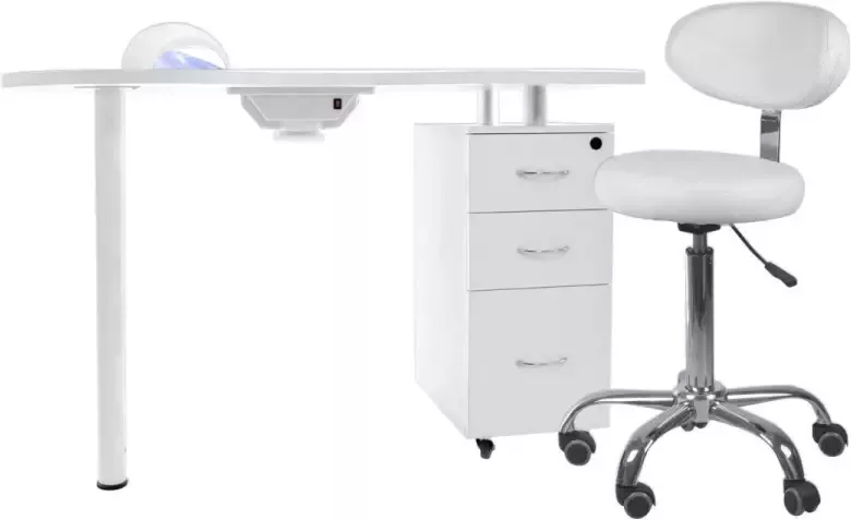 MEGA BEAUTY SHOP Manicuretafel + Werkstoel incl. Sun5 UV LED lamp (02)
