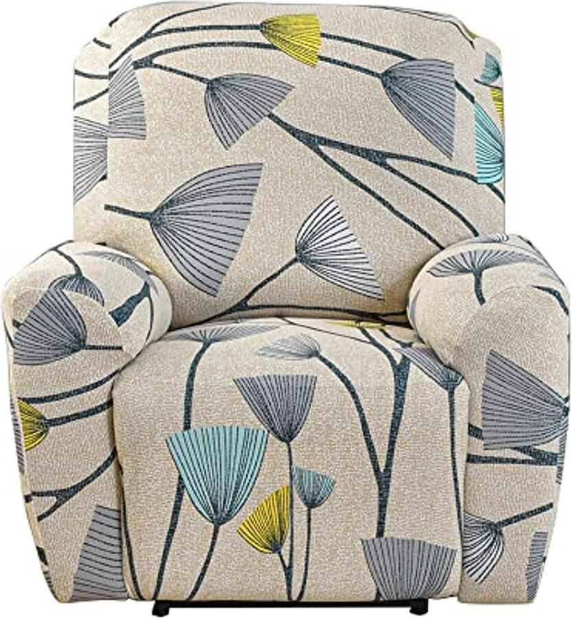 Meigeh fauteuilhoes relaxfauteuil fauteuilbeschermer voor tv-fauteuil fauteuilhoes met opbergvak fauteuilhoezen bescherming 4 stuks
