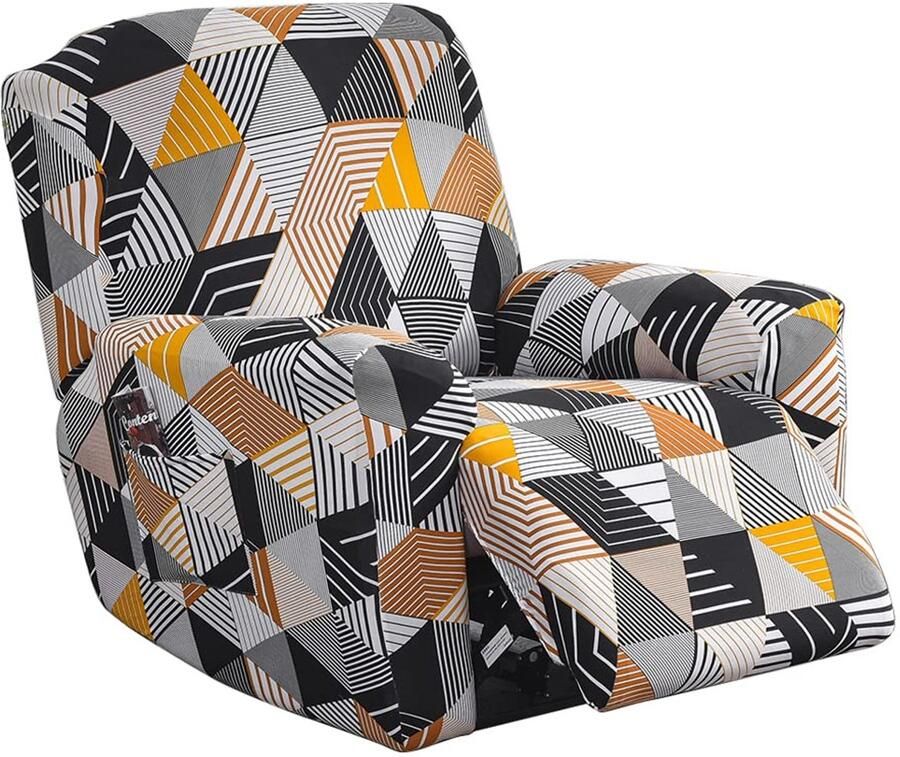 Meigeh fauteuilhoes stretchhoes voor relaxstoelen fauteuilhoes stretch fauteuilbeschermer ligstoel verpakking van 4