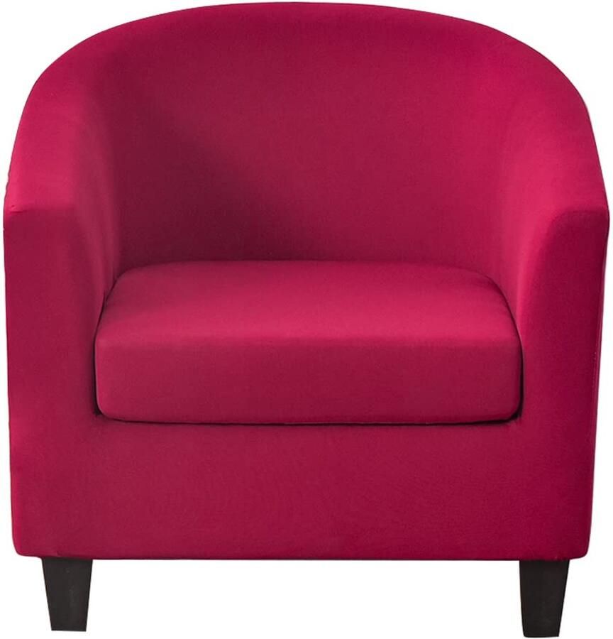 Meigeh Fauteuilhoes Tub Stoelhoezen 2-delige Fauteuilhoes Stretch Club Stoelhoezen voor Bar Tullsta Fauteuilhoes Clubstoel Fauteuilsprei 1-zits Bordeaux Rood