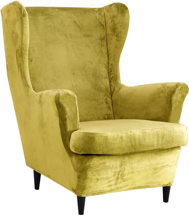 Meigeh Fauteuilhoes vleugelstoel vleugelstoelhoezen voor fauteuils hoes voor een vleugelstoel fluwelen fauteuilhoezen 2-delige vleugelstoel fauteuilhoes