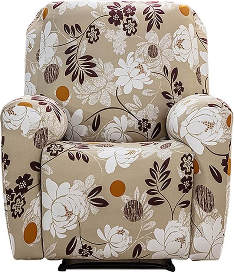 Meigeh Fauteuilhoezen Ligstoelhoezen Stretch Fauteuilbeschermer Relaxstoel Fauteuilhoezen 4 stuks Ligstoelbeschermer Stoelhoezen Hoezen voor ontspannende stoelen