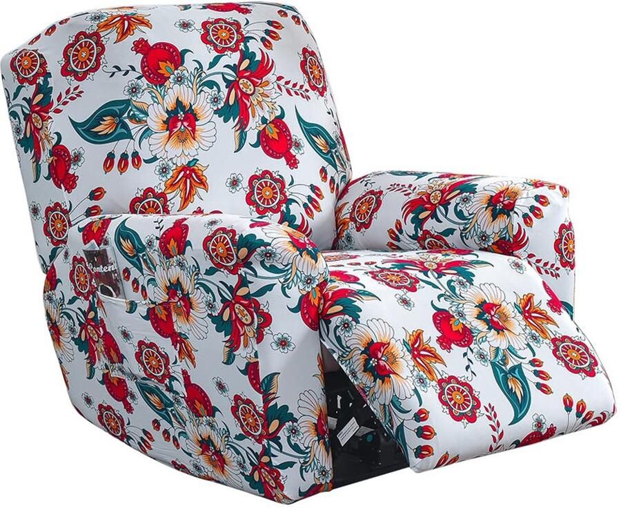 Meigeh ligstoelhoezen stretch fauteuilbeschermer relaxstoel fauteuilhoezen 4 stuks ligstoelbeschermers fauteuilhoezen hoes voor relaxstoelen