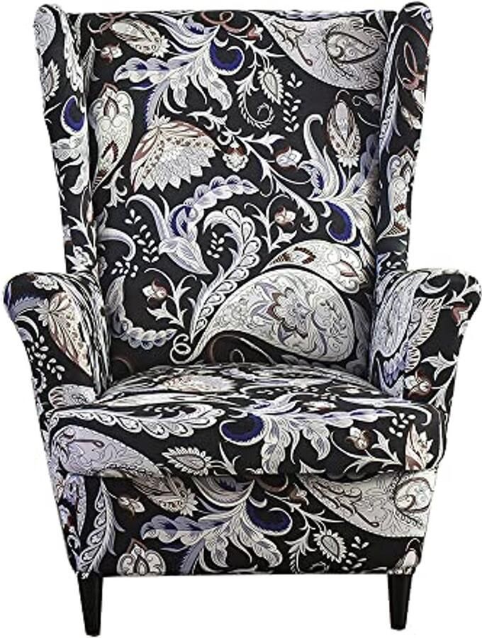 Meigeh vleugelstoelhoezen fauteuilhoezen voor vleugelstoelen bedrukte vleugelstoelhoezen fauteuilhoes vleugelstoel voor woonkamer 2 delen dream