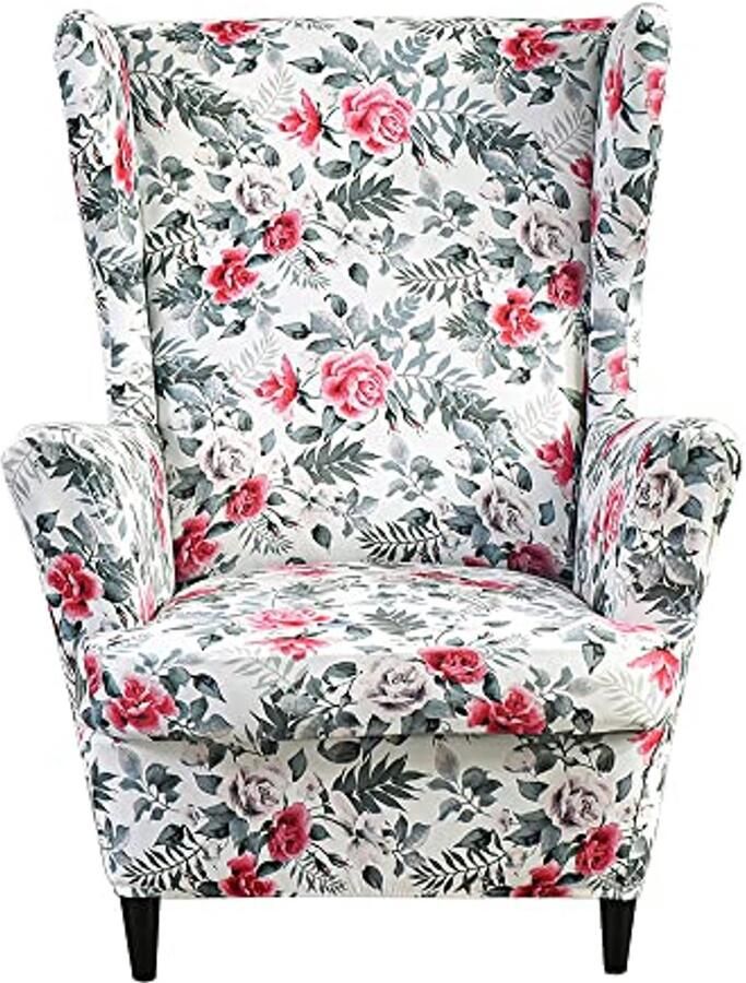 Meigeh vleugelstoelhoezen fauteuilhoezen voor vleugelstoelen bedrukte vleugelstoelhoezen fauteuil hoes vleugelstoel voor woonkamer 2 delen midzomer