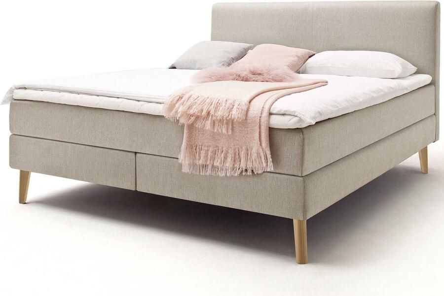 Meise EMOB Boxspring Granas 180x200 beige Gestoffeerde tweepersoonsbedden Beige Polyester Gestoffeerde tweepersoonsbedden Tweepersoons Normaal bed Op voorraad - Foto 2