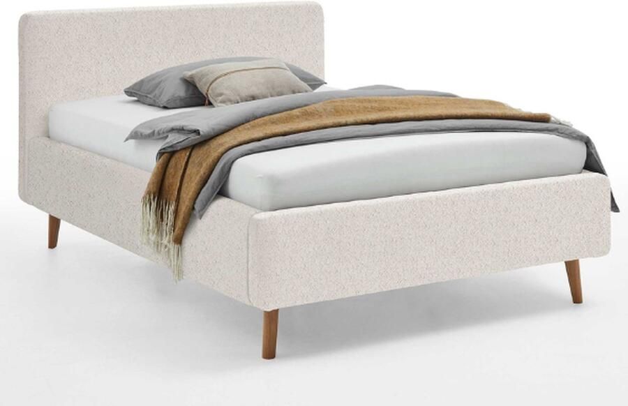 Meise EMOB Bed Dalila 140x200cm teddystof met opbergruimte wit Gestoffeerde tweepersoonsbedden Wit Polyester Gestoffeerde tweepersoonsbedden Tweepersoons Normaal bed Op voorraad - Foto 7