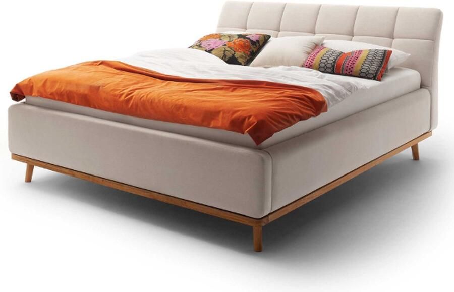 Meise EMOB Gecapitonneerd bed Cézanne 160x200cm met opbergruimte beige eik Gestoffeerde tweepersoonsbedden Beige Polyester Gestoffeerde tweepersoonsbedden Tweepersoons Normaal bed Op voorraad - Foto 10