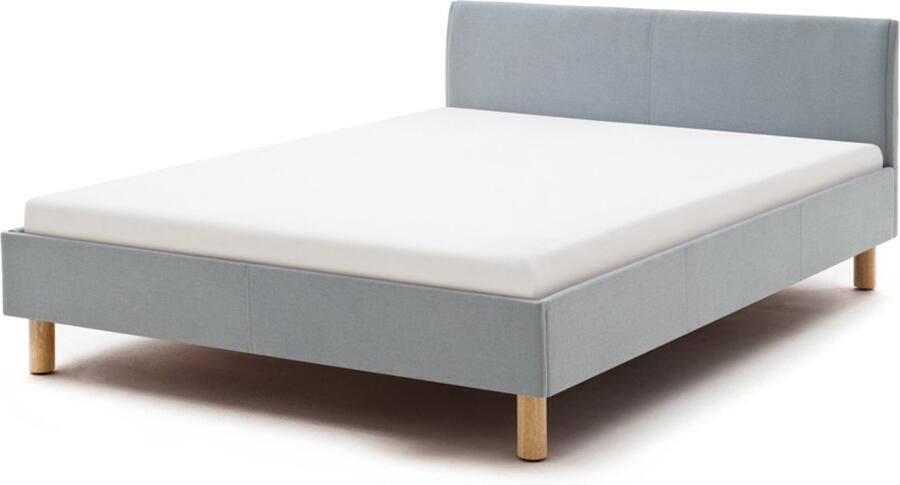 Meise EMOB Gestoffeerd twijfelaar bed Amber ijsblauw Gestoffeerde twijfelaarbedden Blauw Textiel Gestoffeerde twijfelaarbedden Twijfelaar (120 cm breed) Normaal bed Op voorraad