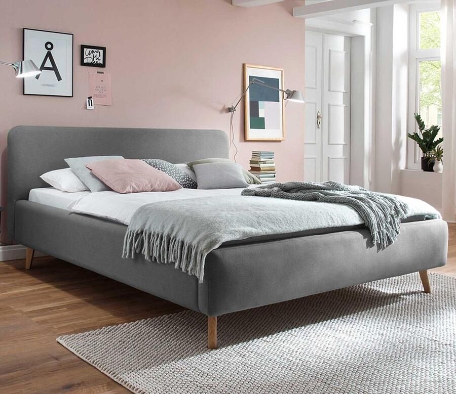 Meise.möbel Bekleed ledikant MATTIS naar keuze met bedkist