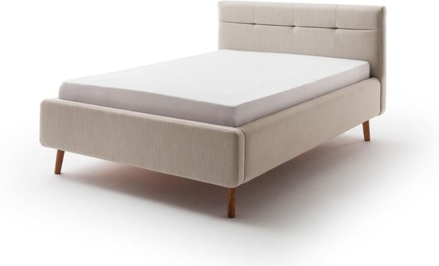 Meise EMOB Bed Laika 140x200cm met opbergruimte beige Gestoffeerde tweepersoonsbedden Beige Polyester Gestoffeerde tweepersoonsbedden Tweepersoons Normaal bed Op voorraad - Foto 10