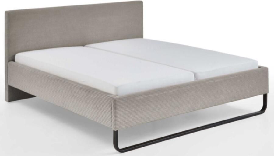 Meise EMOB Tweepersoonsbed Velma 180x200cm ribfluweel taupe Gestoffeerde tweepersoonsbedden Taupe Textiel Gestoffeerde tweepersoonsbedden Tweepersoons Normaal bed Op voorraad - Foto 8