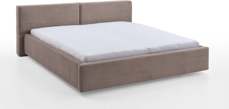 Meise.möbel Gestoffeerd bed Cube optioneel met matras en bedlade extra vlak hoofdeinde verkrijgbaar in de breedtes 140cm 160cm & 180cm - Foto 7