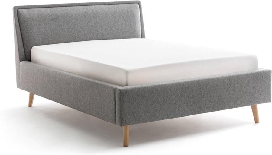 Meise Mobel Meise Möbel Frieda bedbodem gestoffeerd bed houten basis massief hoofdbord glad met kussen - Foto 11