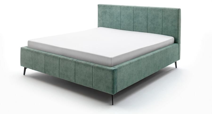 Meise Mobel Meise Möbel Lizzano gestoffeerd bed metalen basis hoofdbord verticale laden - Foto 18