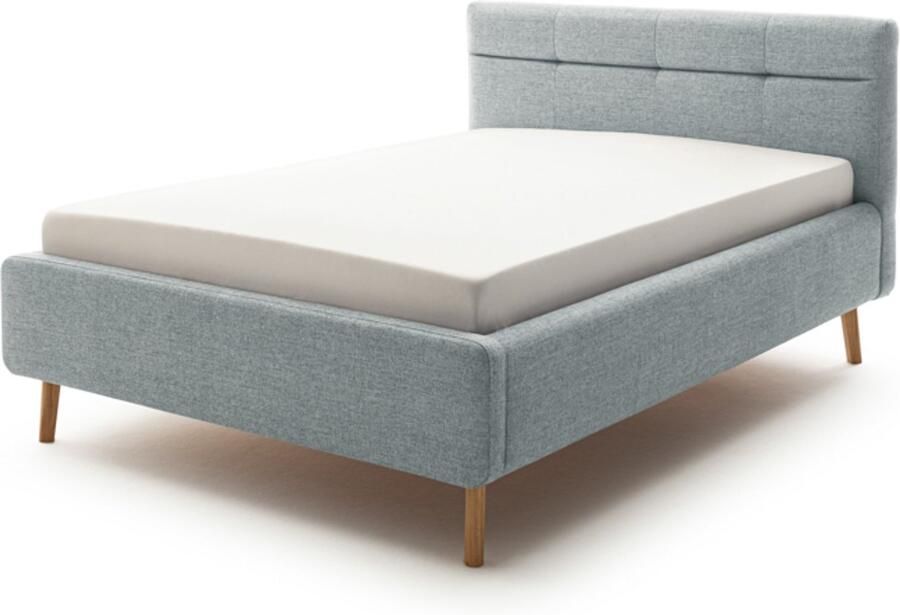 Meise Mobel Meise Möbel Lotte gestoffeerd bed houten lattenbodem hoofdbord doorgestikt - Foto 5