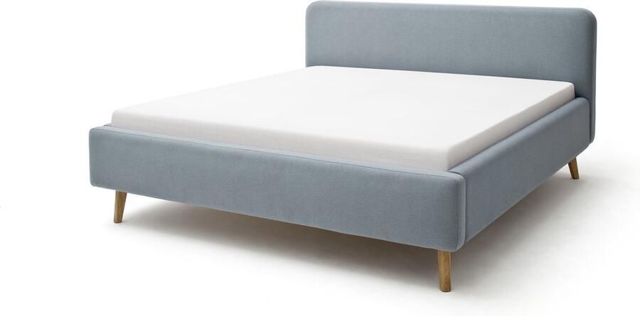 Meise EMOB Gestoffeerd bed Tony 160x200 ijsblauw Gestoffeerde tweepersoonsbedden Blauw Textiel; Polyester Gestoffeerde tweepersoonsbedden Tweepersoons Normaal bed Op voorraad - Foto 11