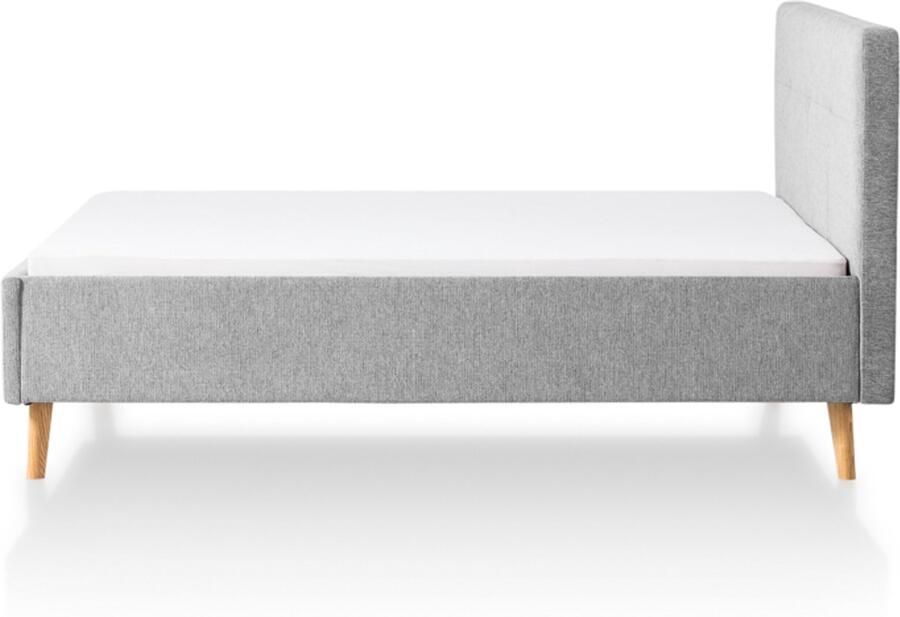 Meise.möbel Gestoffeerd bed Smart Hoofdbord met knoopdetails verkrijgbaar in twee maten