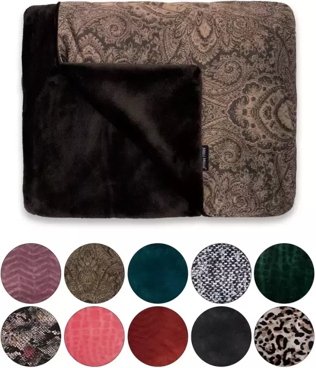Melli Mello Luxe Plaid 130x170cm Printed- Luxe Fleecedeken: Plaid voor Stijlvolle Decoratie- Flanel Fleece Plaid voor Bank Bed en Decoratie Extra Zacht en Comfortabel Paisley World - Foto 2