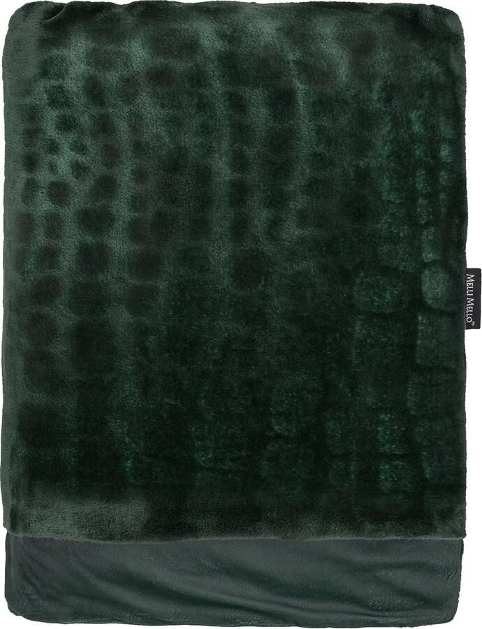 Melli Mello Luxe Plaid 130x170cm Groen -Luxe Fleecedeken: Plaid voor Stijlvolle Decoratie- Flanel Fleece Plaid voor Bank Bed en Decoratie Extra Zacht en Comfortabel Be My Baby