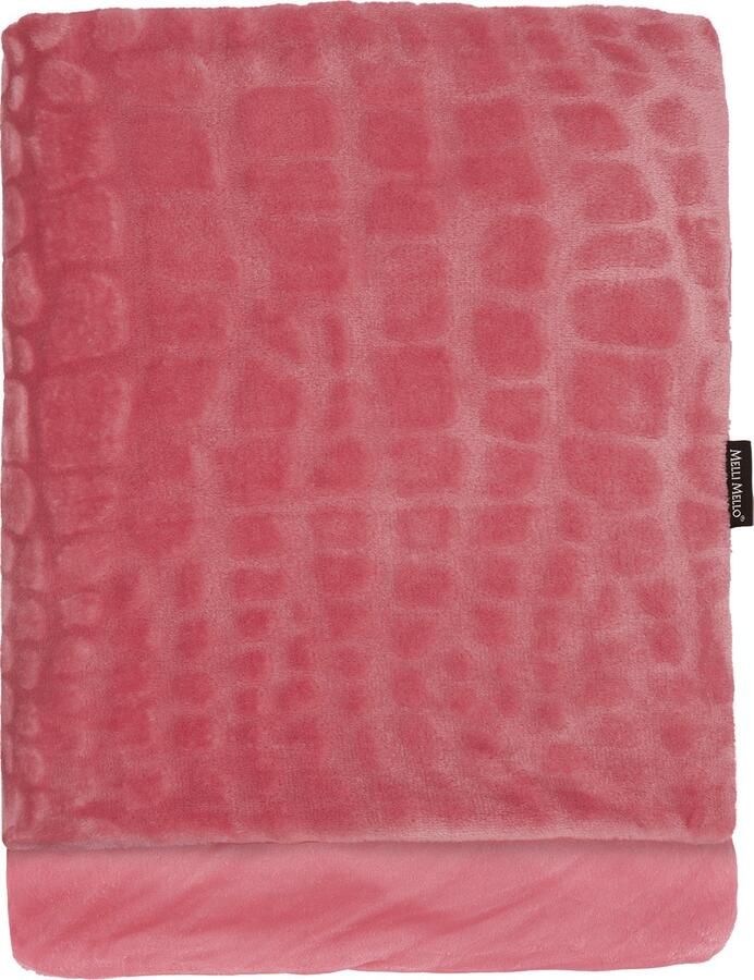 Melli Mello Luxe Plaid 130x170cm Roze- Luxe Fleecedeken: Plaid voor Stijlvolle Decoratie- Flanel Fleece Plaid voor Bank Bed en Decoratie Extra Zacht en Comfortabel Sweet Escape - Foto 2