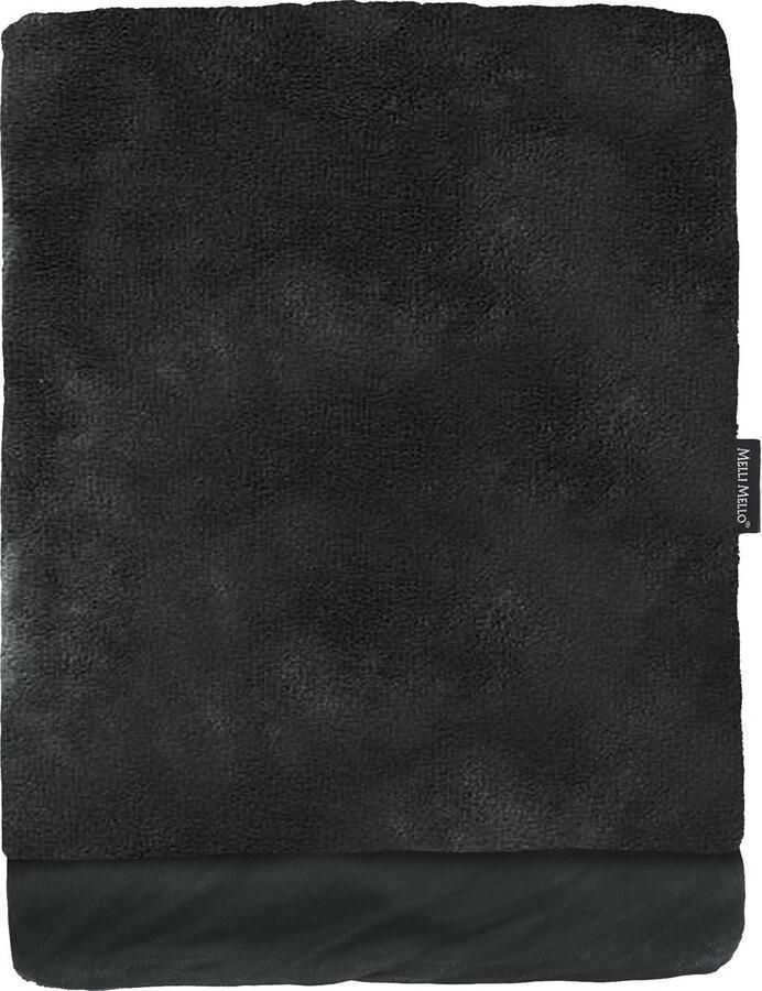 Melli Mello Luxe Plaid 130x170cm Zwart Luxe Fleecedeken: Plaid voor Stijlvolle Decoratie- Flanel Fleece Plaid voor Bank Bed en Decoratie Extra Zacht en Comfortabel By The Way