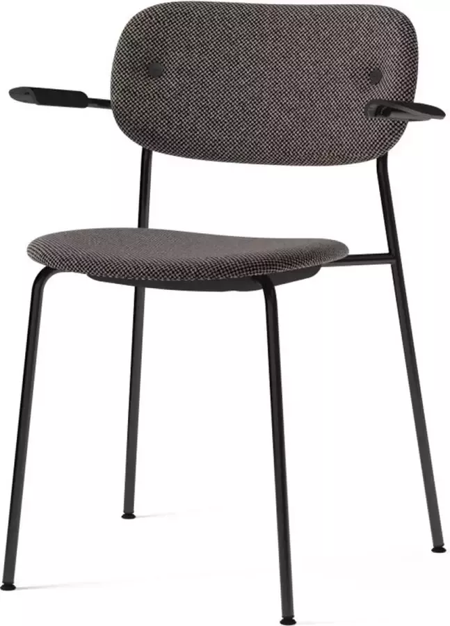 Menu Co Dining Chair met Armleuning Doppiopanama 001 zwart Armleuning eiken zwart