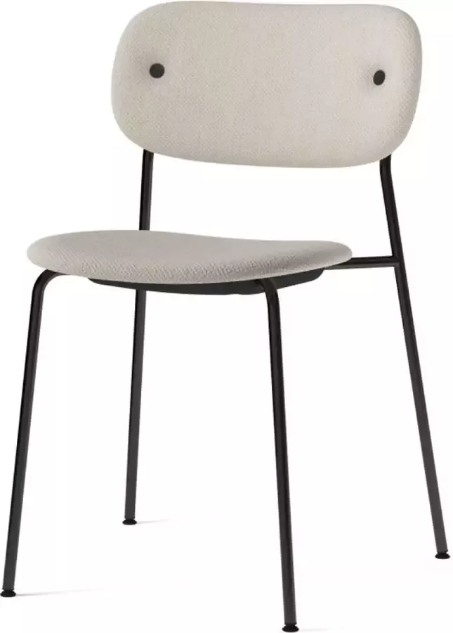 Audo Copenhagen Co eetkamerstoel gestoffeerd Doppiopanama 4 zwart