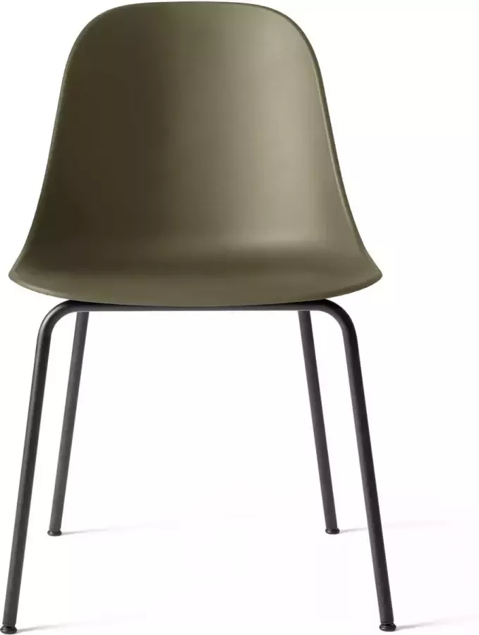Audo Copenhagen Harbour Side eetkamerstoel zwart staal Olive
