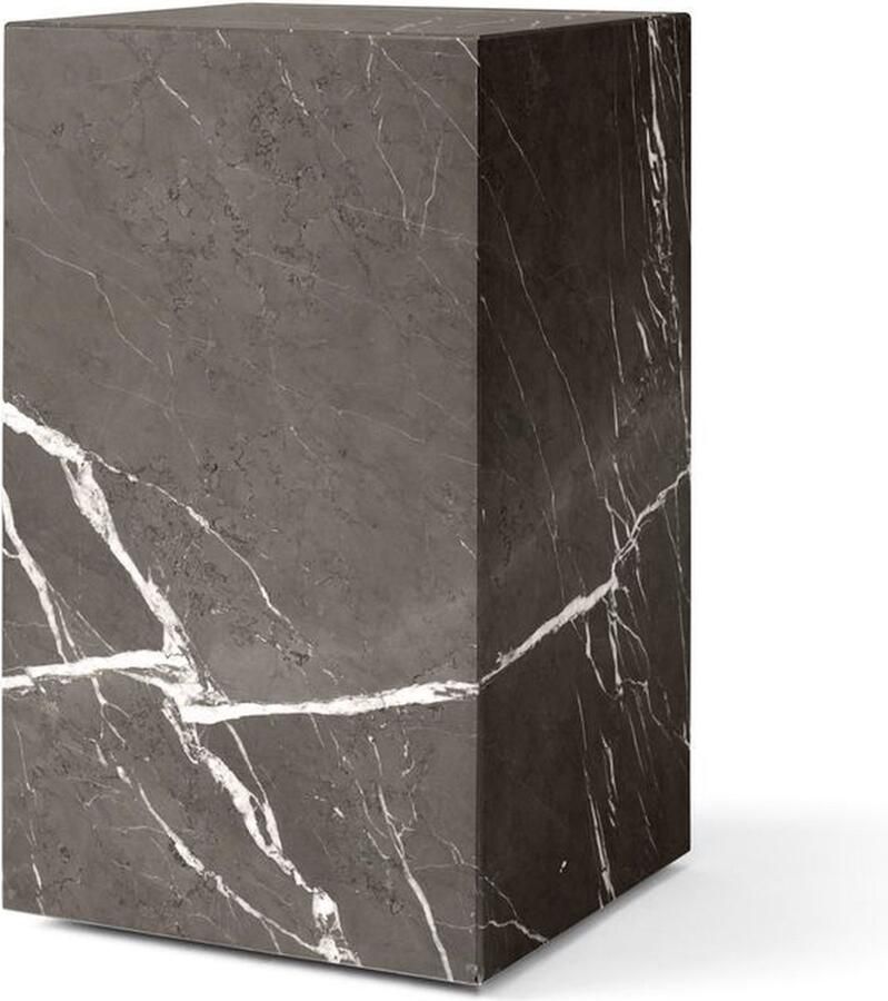 Audo Copenhagen Plinth Tall bijzettafel 30x30 Kendzo marmer grijs