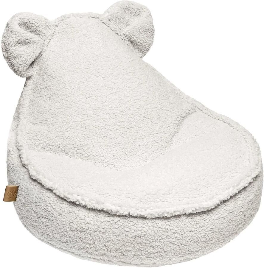 MEOWBABY ​ Teddy Poef – Zachte Kinderzitstoel in Crème