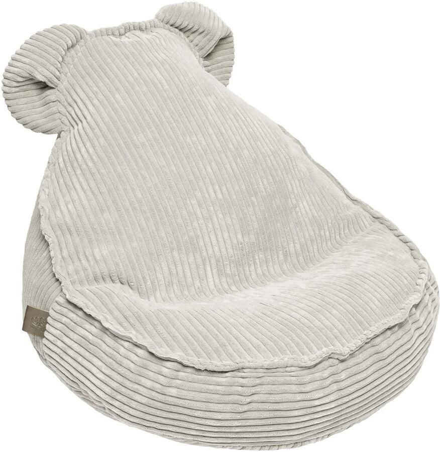 MEOWBABY Teddy Poef – Zachte Kinderzitzak in rib ecru
