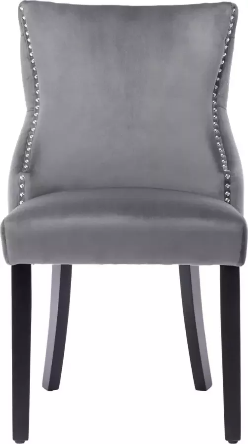 Merax Eetkamerstoel Set van 2 Eetkamerstoelen Stoelen Fauteuil Grijs