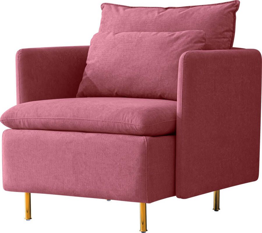 Merax Fauteuil Gestoffeerde Stoel Accent Stoelen Roze