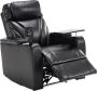Merax Luxe Elektrische Fauteuil Elektrisch Relaxstoel Bioscoopstoel met Functies Zwart Leer - Thumbnail 1